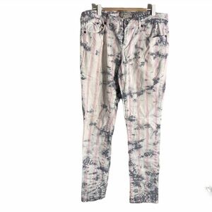 Pink Striped Tye Dye Jeans Pink & Gray Junior 13